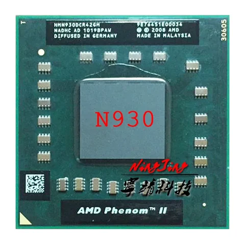 AMD Phenom II четырехъядерный мобильный N930 2,0 ГГц четырехъядерный четырехпоточный процессор HMN930DCR42GM разъем S1