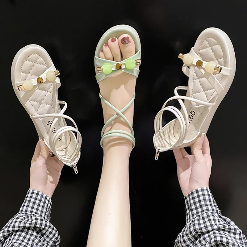 

Flat Sandal Shoe Summer Heels Suit Female Beige Espadrilles Platform Med 2022 Women's Without Girls Fashion Black Clogs Spring C