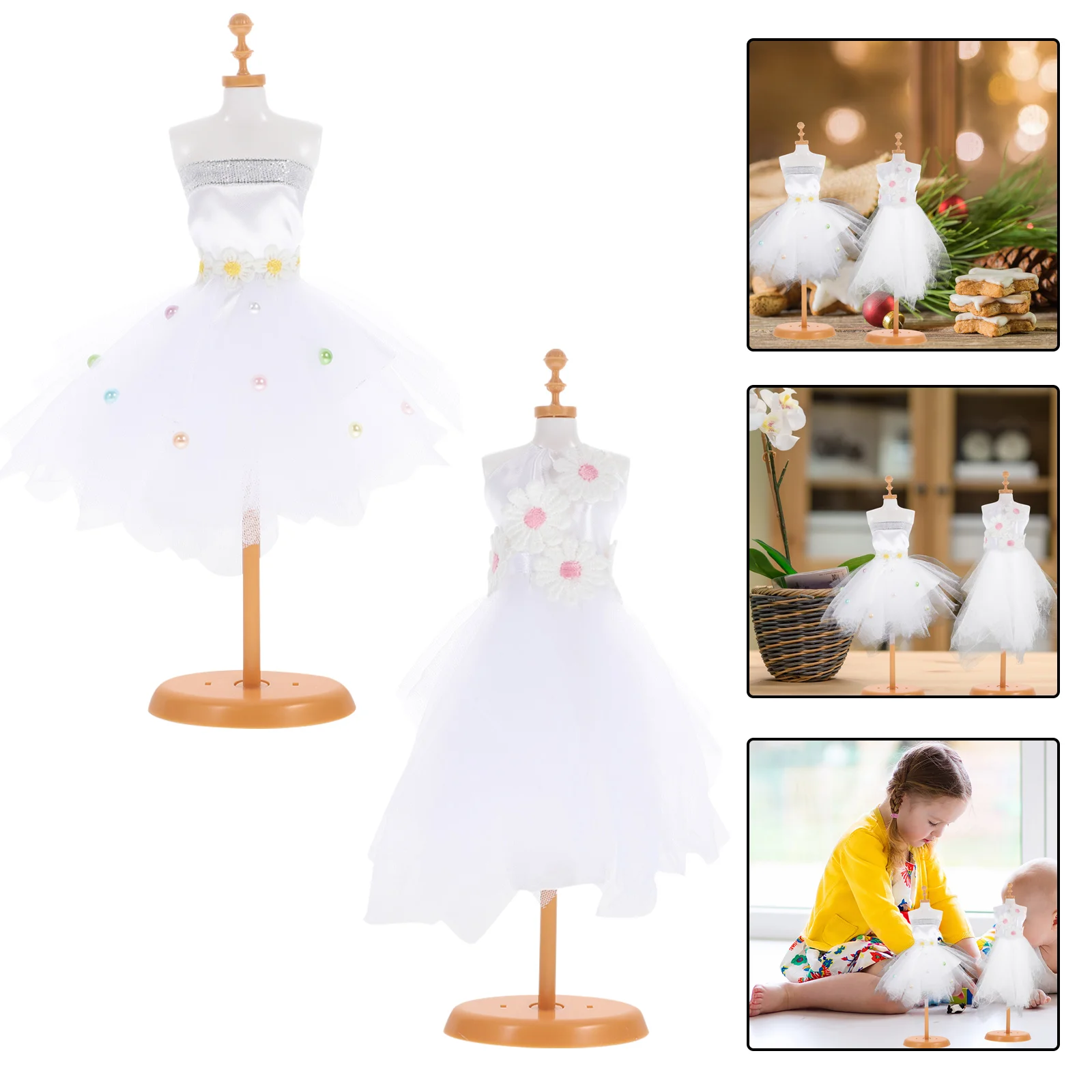 

Fashion Design Girls Kids Gift Kit Sewing Dress Clothing Miniature Craft Ribbons Flower Glues Trim Toys Baby Games Clothes