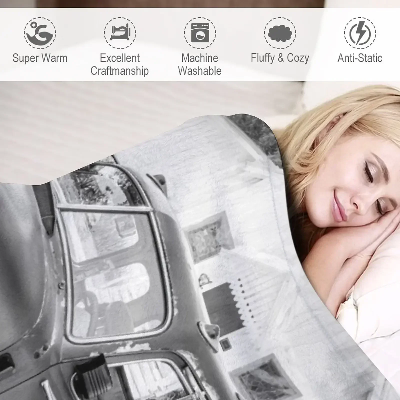 Новое одеяло 1950 GMC с 5 окнами C150 Rat Rod Pick Up Truck Плед на диван теплые зимние одеяла и