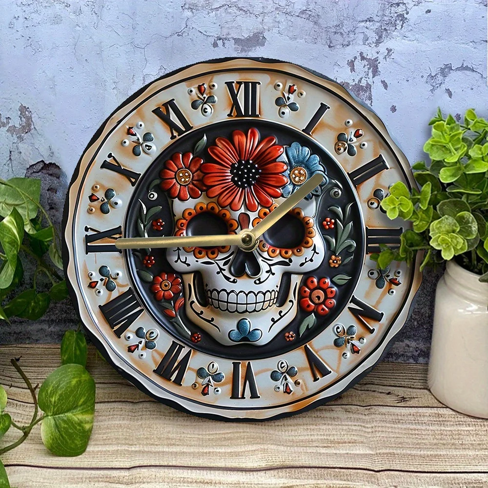 Настенные часы в стиле День мертвых-набор часов сделай сам с высокочеткой 2D
