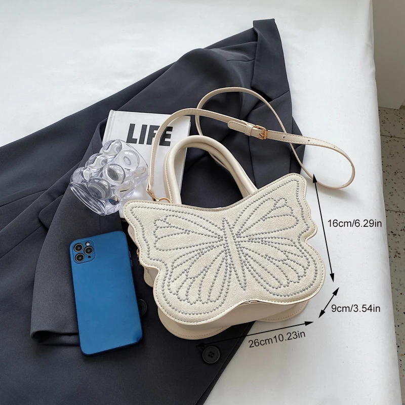 Модная сумка в форме бабочки с рисунком дизайнерская на плечо женская плюшевая