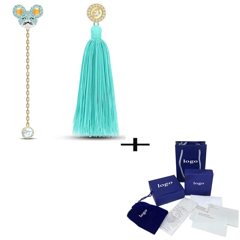 

2020 модные новые изысканные маленькие темно-синие хрустальные серьги для пирсинга для подруги на день рождения элегантные ретро ювелирные изделия в подарок