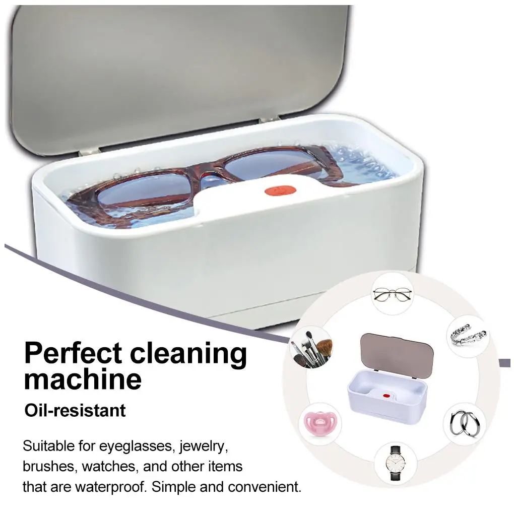 

Sonic USB Eyeglasses Jewelry Quiet Operation Cleaning Gold Electric Washing Machine Battery Powered Travel Timer Mini Remover
