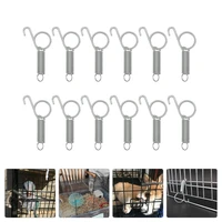12pcs stainless steel spring hooks for pet cage door multi purpose spring hooks for pet