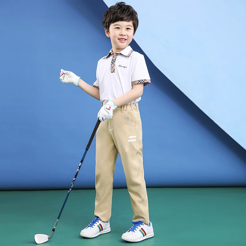 TTYGJ Kids Golf Pants Breathable Boys High Elastic Golf Long Trousers Quick-drying Clothing Outdoor SportsWear For  for Autumn