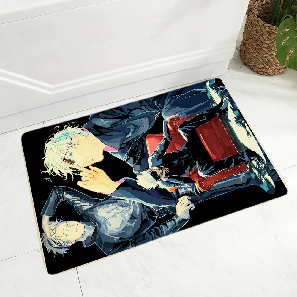 

Indoor Mat Bathroom Living Room Carpet Washable Soft 3D Rug Memory Foam Jujutsu Kaisen Anime Lounge Rug Prayer Rug Area Rugs