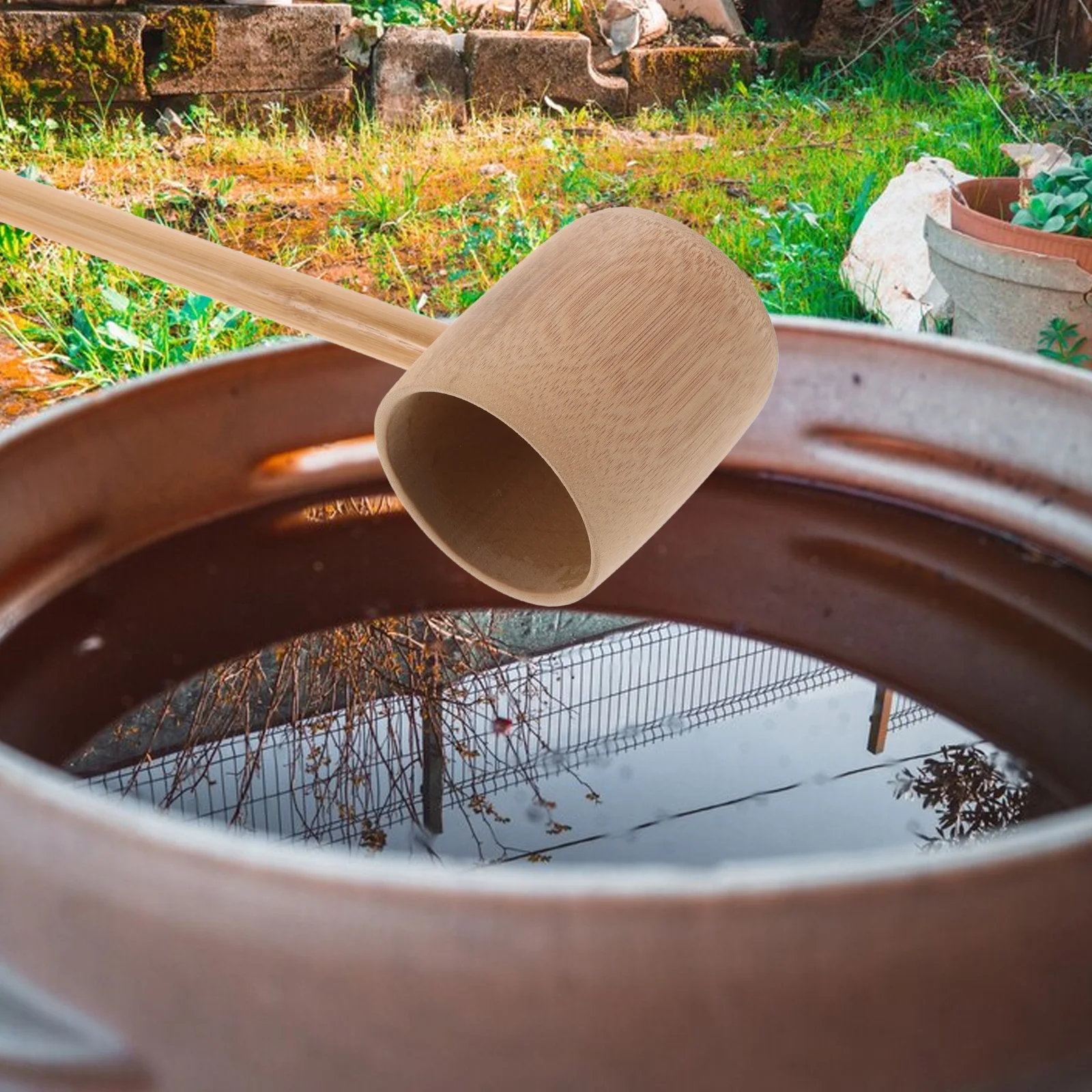 Бамбуковый ковш для воды деревянный консервирующий суп большой ложки с длинной