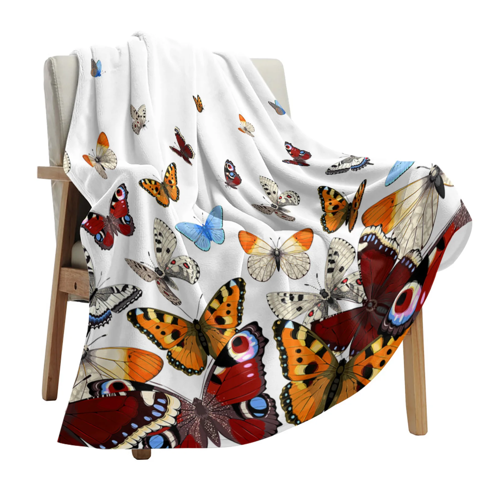 

Пасторальная бабочка, градиентные одеяла для дивана, кровати, зимнее мягкое плюшевое теплое диванное одеяло, праздничные подарки