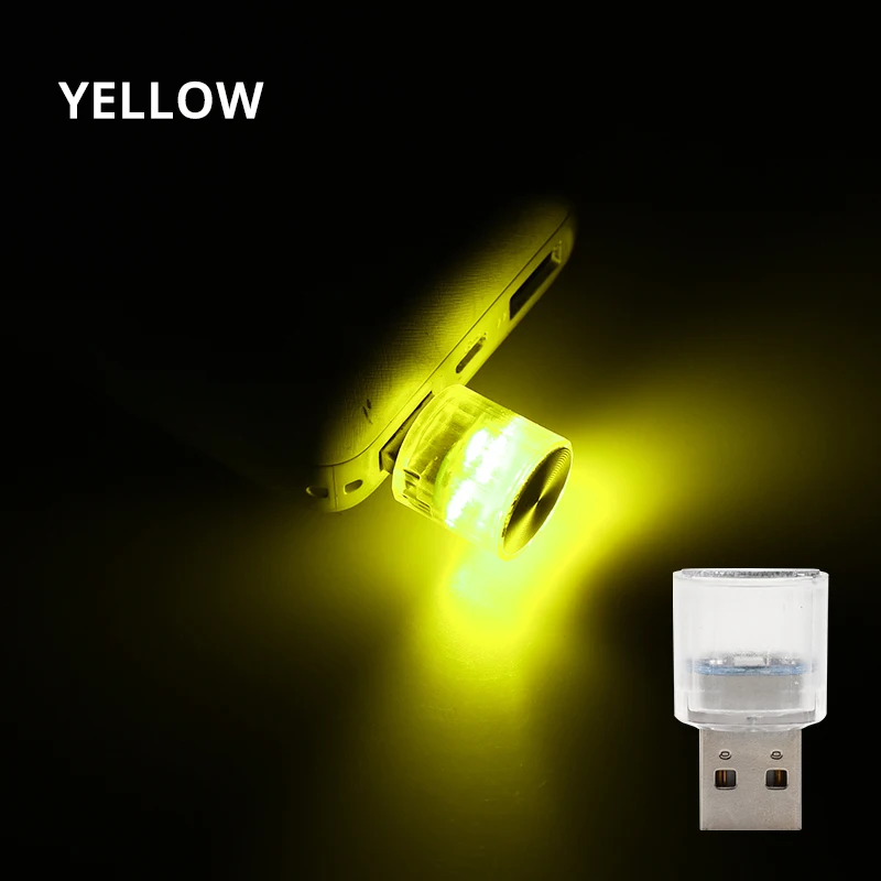 

Универсальная светодиодная мини-лампа для декора автомобиля, с USB-портом