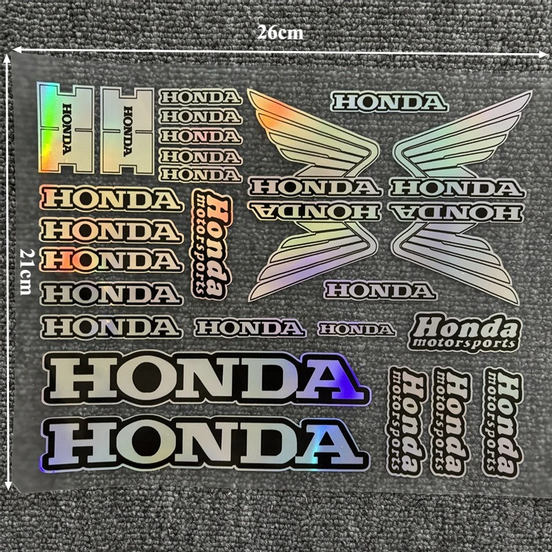 Фото Наклейка на мотоцикл Honda Rainbow Laser Racing Sponsor, наклейка на шлем, аксессуары для мотоциклов CBR500CR650RCBR1000RNSS350 Pcx125 №3