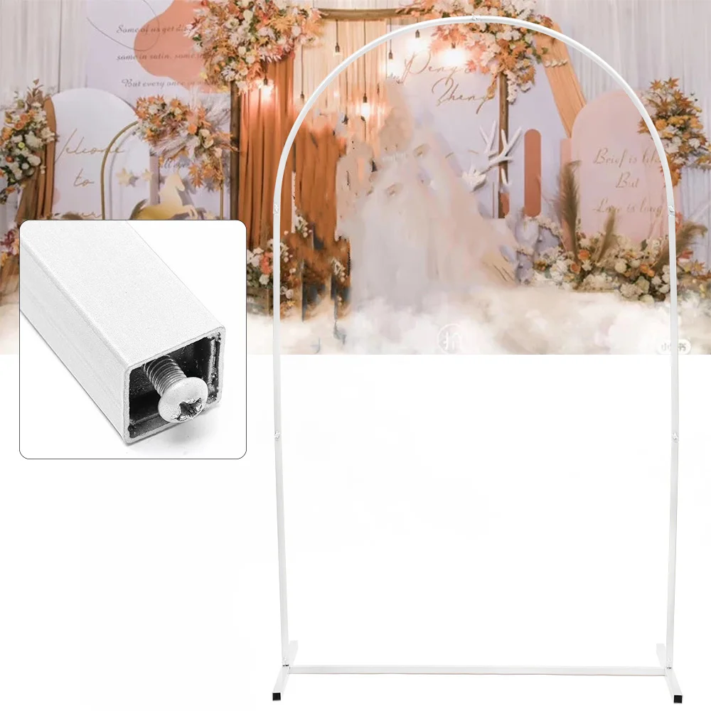 1.2×2M White/Yellow Mesh Wall Stand Arch Backdrop Iron Wedding Event Party Props DIY Decoration