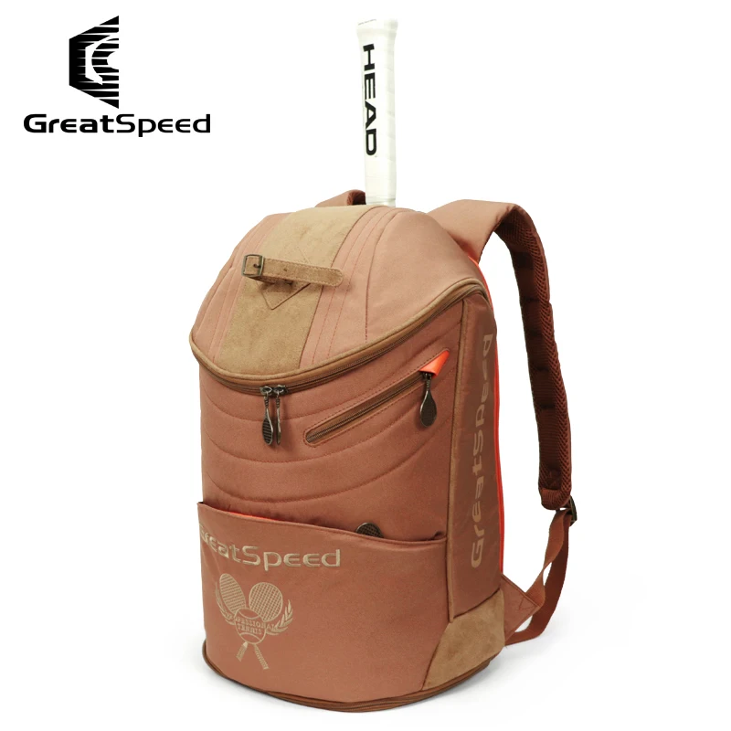 Unisex Portable GreatSpeed Tennis Backpack Limited Edition Khaki Polyester Badminton Squash Padel Storage Bag Gym Sport Backpack