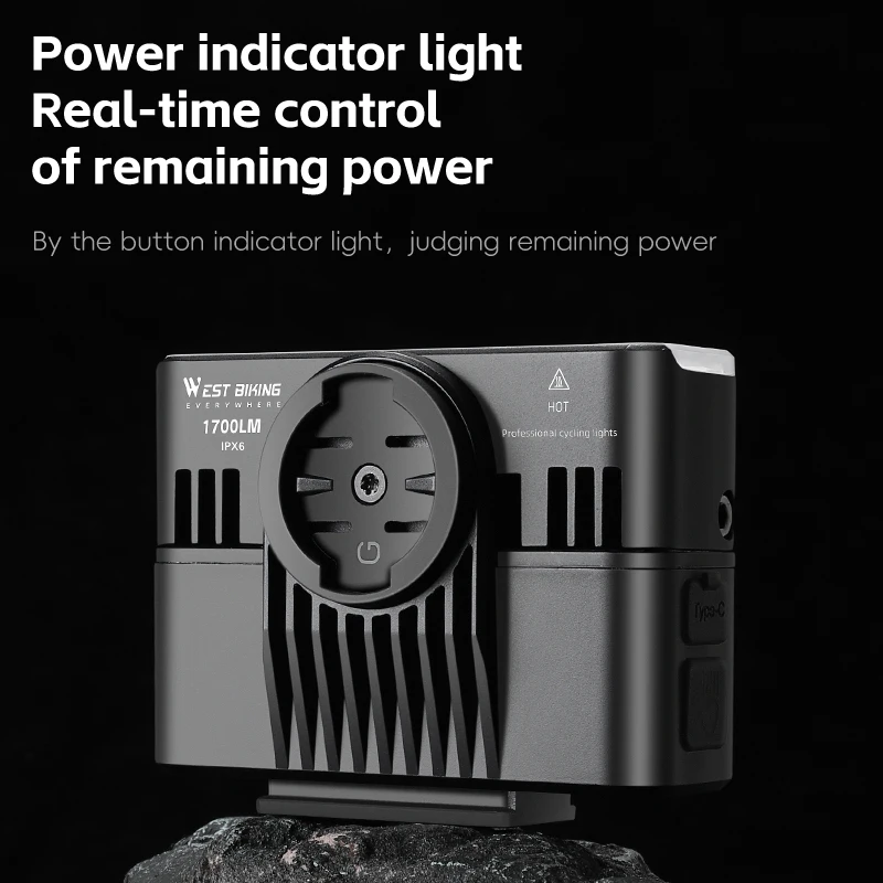 Велосипедные передние фонари WEST BIKING 3 в 1 1700 лм водонепроницаемая велосипедная