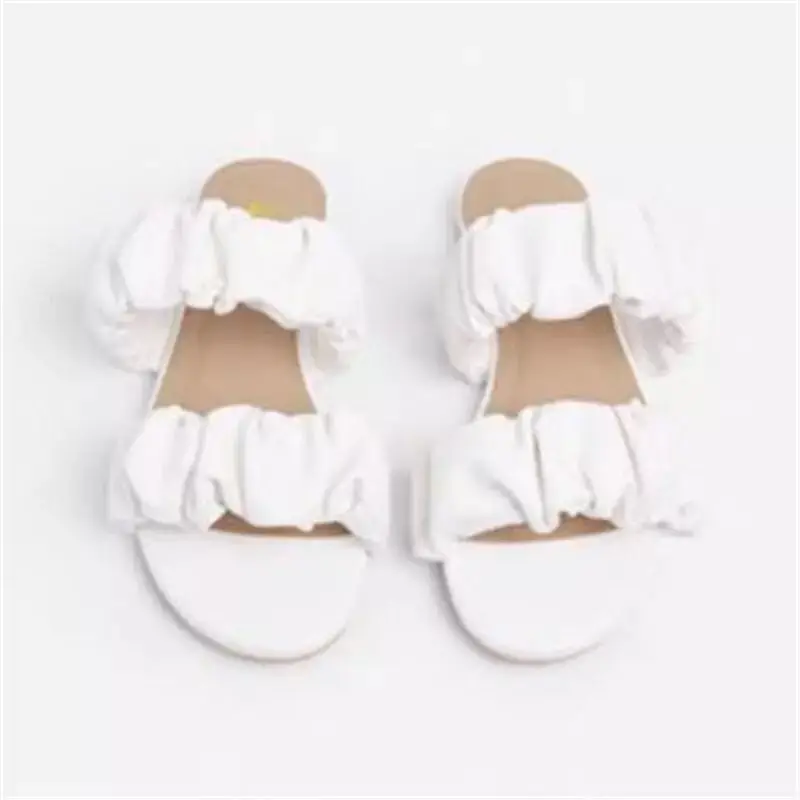 2023 Summer Slippers Women Flat Luxury Outdoor Beach Flip Flops Female Sandals Design Slides Shoes Woman Big Size  6-11