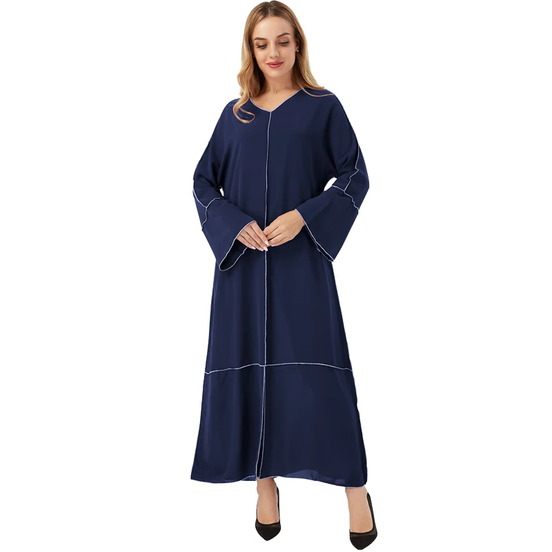 

Eid Mubarak Kaftan Dubai Abaya Turkish Muslim Turban Dress Patchwork Islamic Clothing Women Musulman Ensembles De White Mode