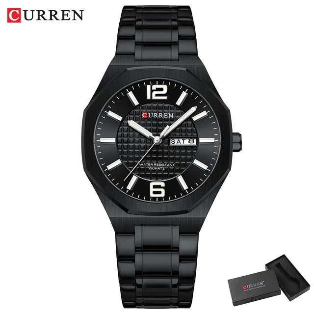 CURREN Простые деловые кварцевые часы с дневной датой, модные мужские ...