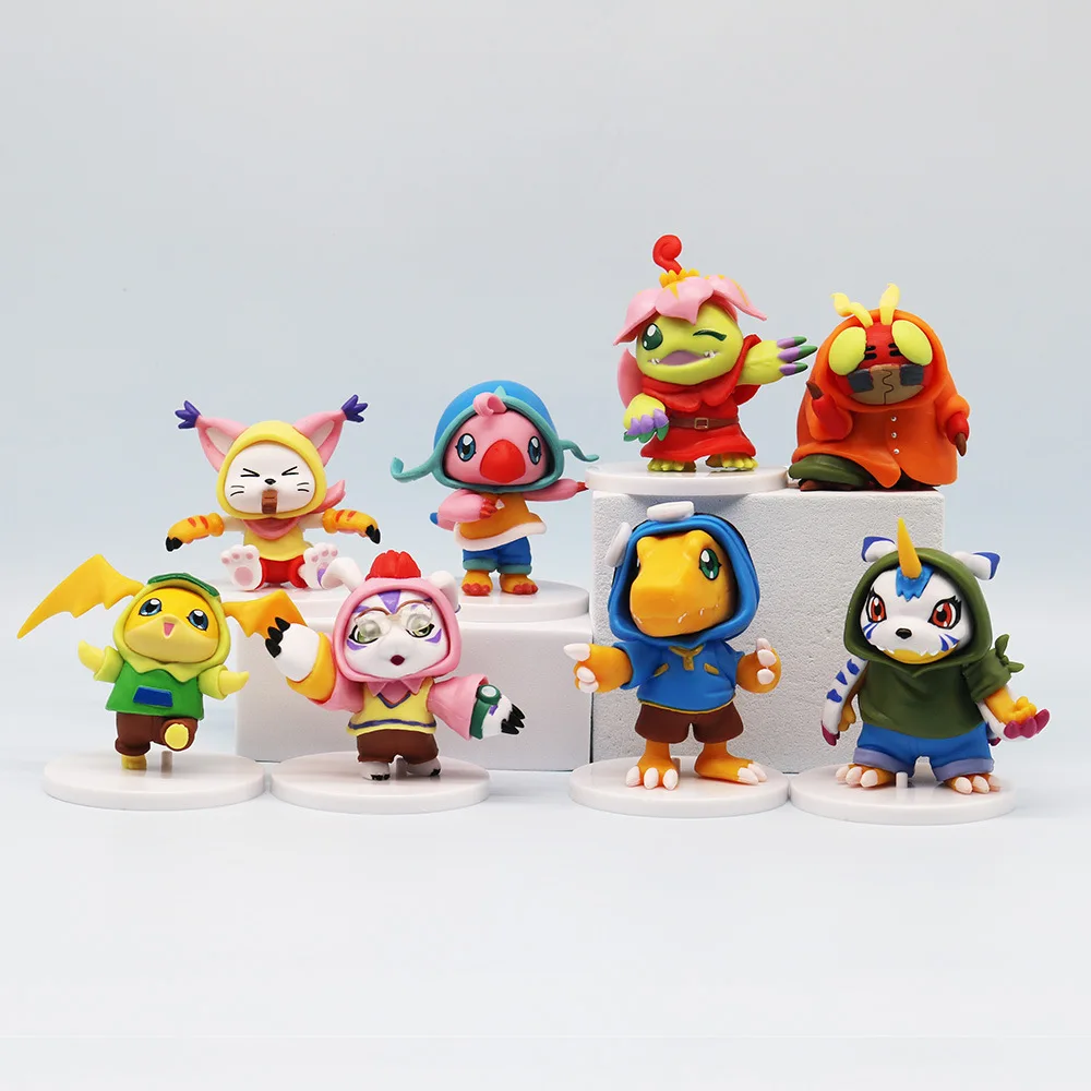 8 шт./упак. Фигурки Digimon Adventure 6-8 см агумон Таймон габумон тентомон одежда аниме