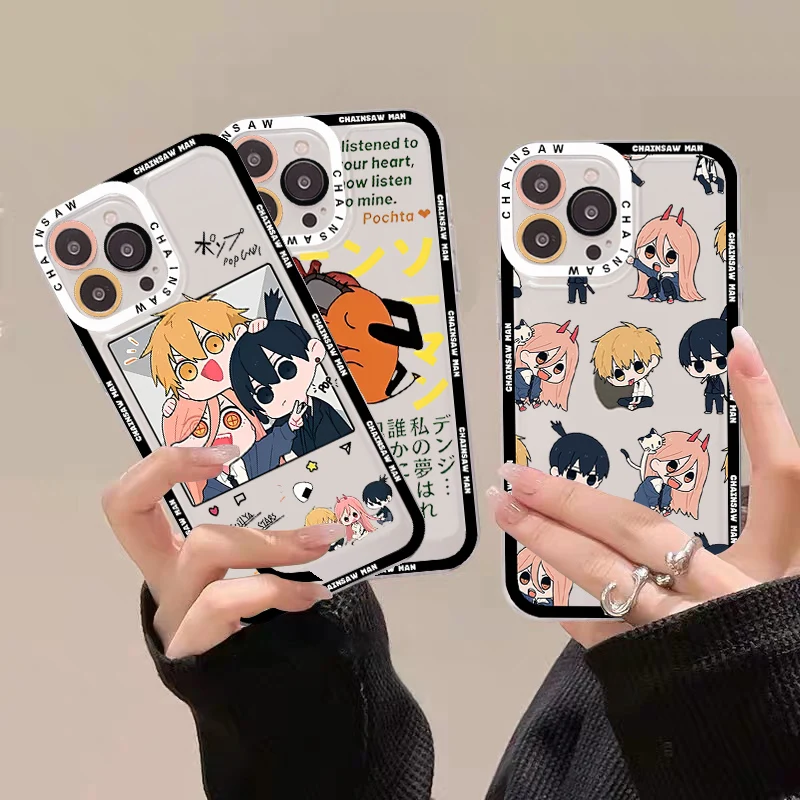

Chainsaw Man Anime Makima Phone Case For IPhone 14 13 12 11 Pro Max Mini X Xs XR 6 7 8 Plus SE 2020 Transparent Case
