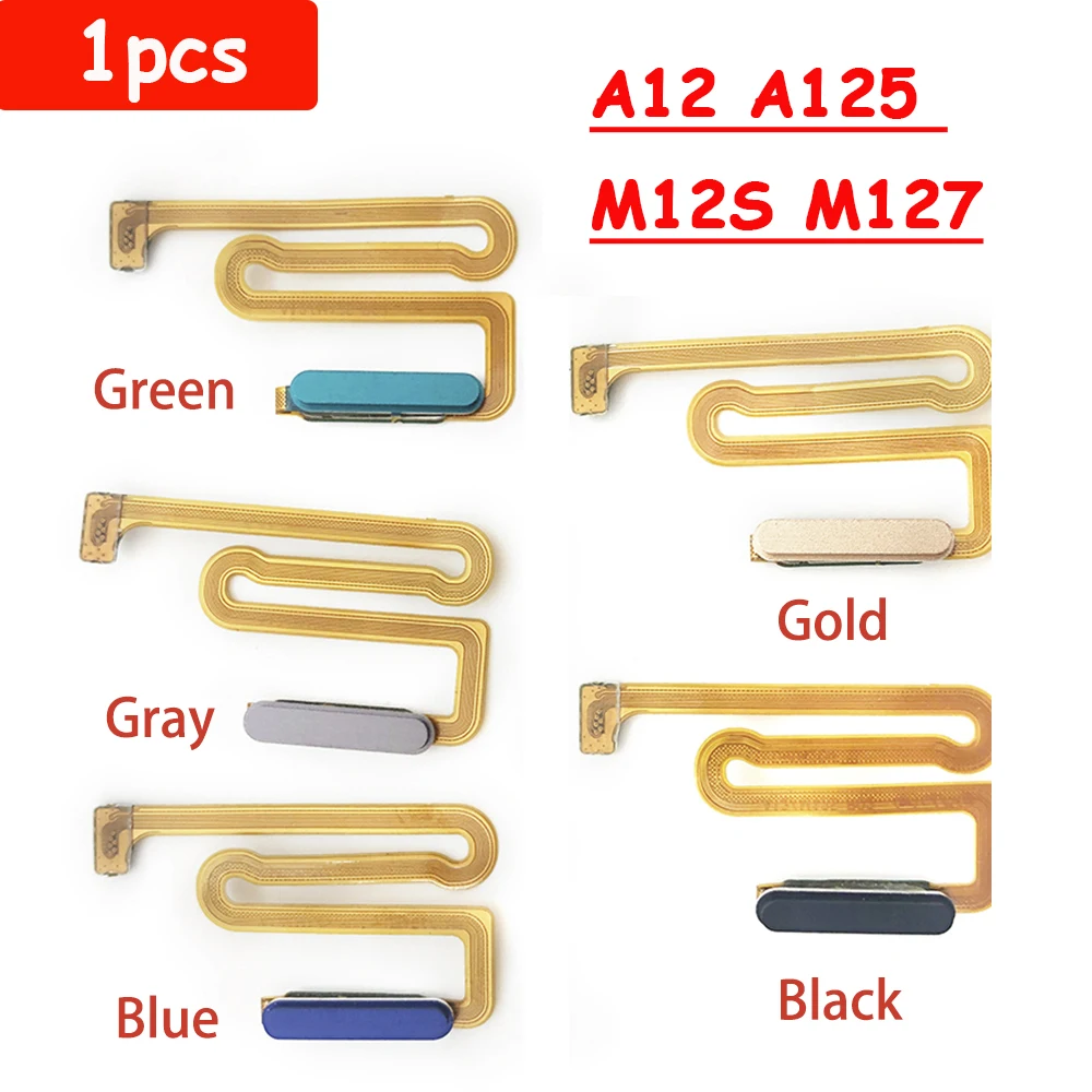 

1Pcs New Power Switch ON OFF Home Button Side Key Flex Cable With Fingerprint Touch ID For Samsung Galaxy A12 A125 M12S M127