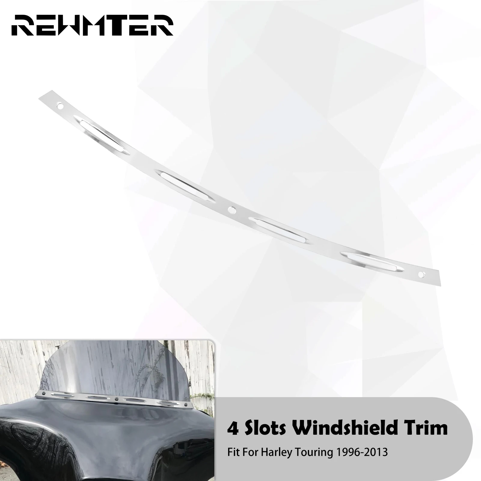 

Хромированная отделка лобового стекла мотоцикла, аксессуары для лобового стекла с ЧПУ для Harley Touring Street Electra Glide Trike FLHTC FLHX CVO 96-13