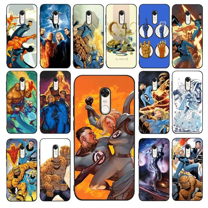 

Disney Fantastic Four Phone Case for Redmi 5 6 7 8 9 A 5plus K20 4X 6 cover