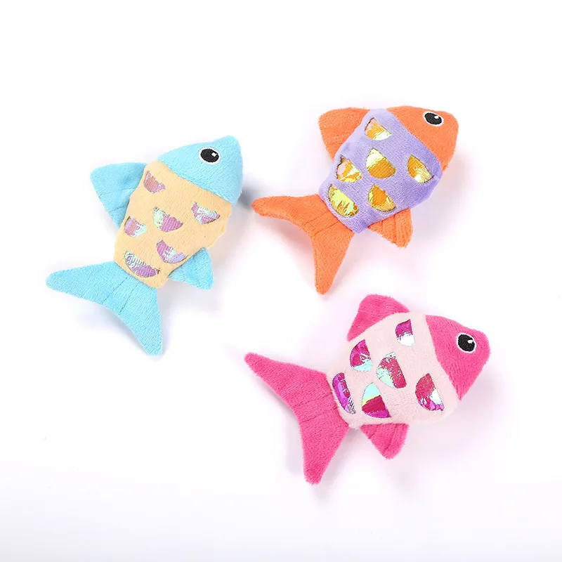 

Pet Cat Toys Catnip Paper Plush Fish Pet Supplies Cat Toys Interactive Pet Toys