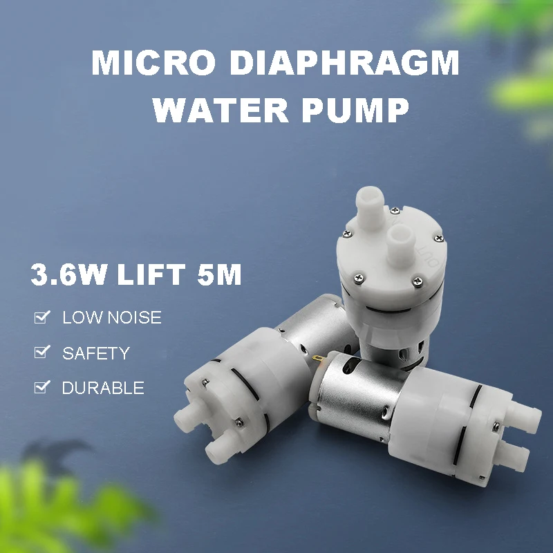 

385 Mini Water Pump DC 24V Household Mini Water Pump Food Grade Sanitary Coffee Maker Electric Diaphragm Pump 3.6W Lift 5M