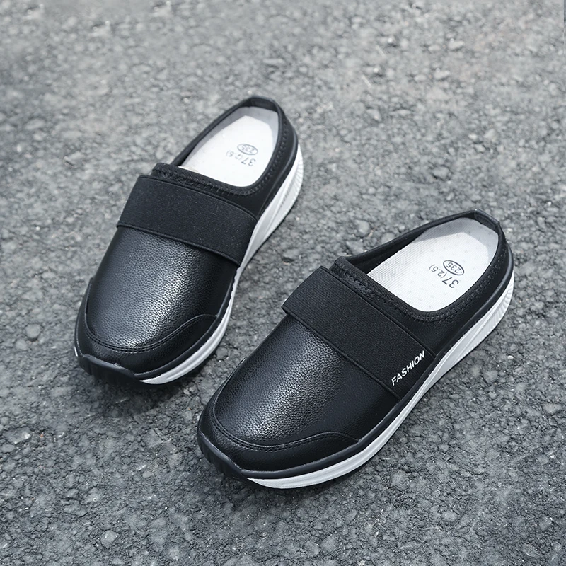 Women Wedge Slippers Platform Clogs Classical Walking Shoes Cushioned Casual Outdoor Woman Shake Shoes