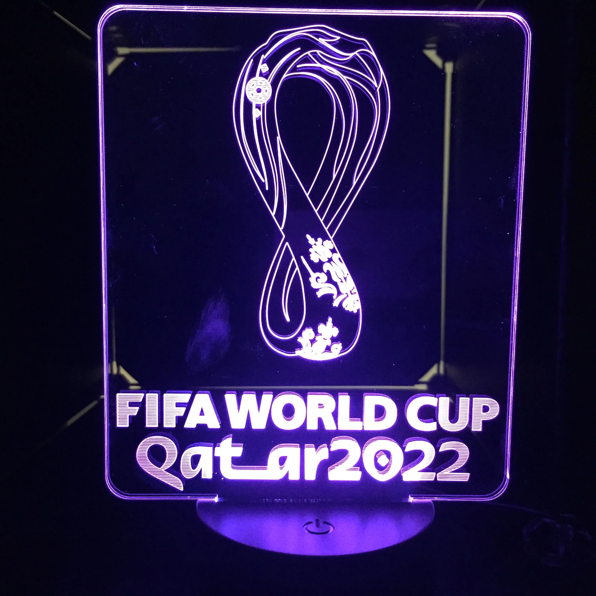 

Football Club Logo Qatar 2022 FIFAClub 3D LED Lamp for Bedroom Decor Light Kids Birthday Colorful Gift World LED Night Light