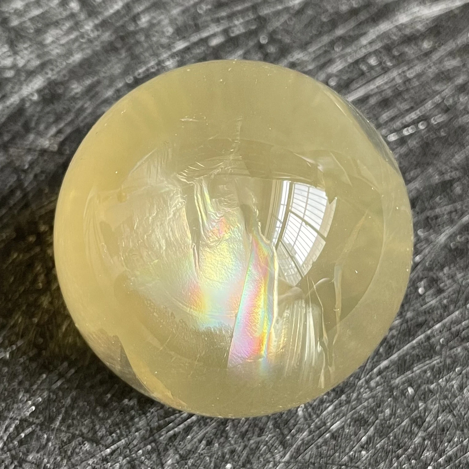 124 г натуральный камень цитрин хрустальный шар искусственная Сфера полированный