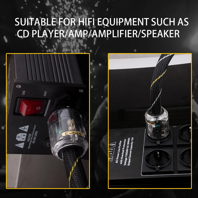 yyaudio hi end copper ac power cable hifi audio useu power cord pure copper power cable with p 029p 029e power plug connector free global shipping