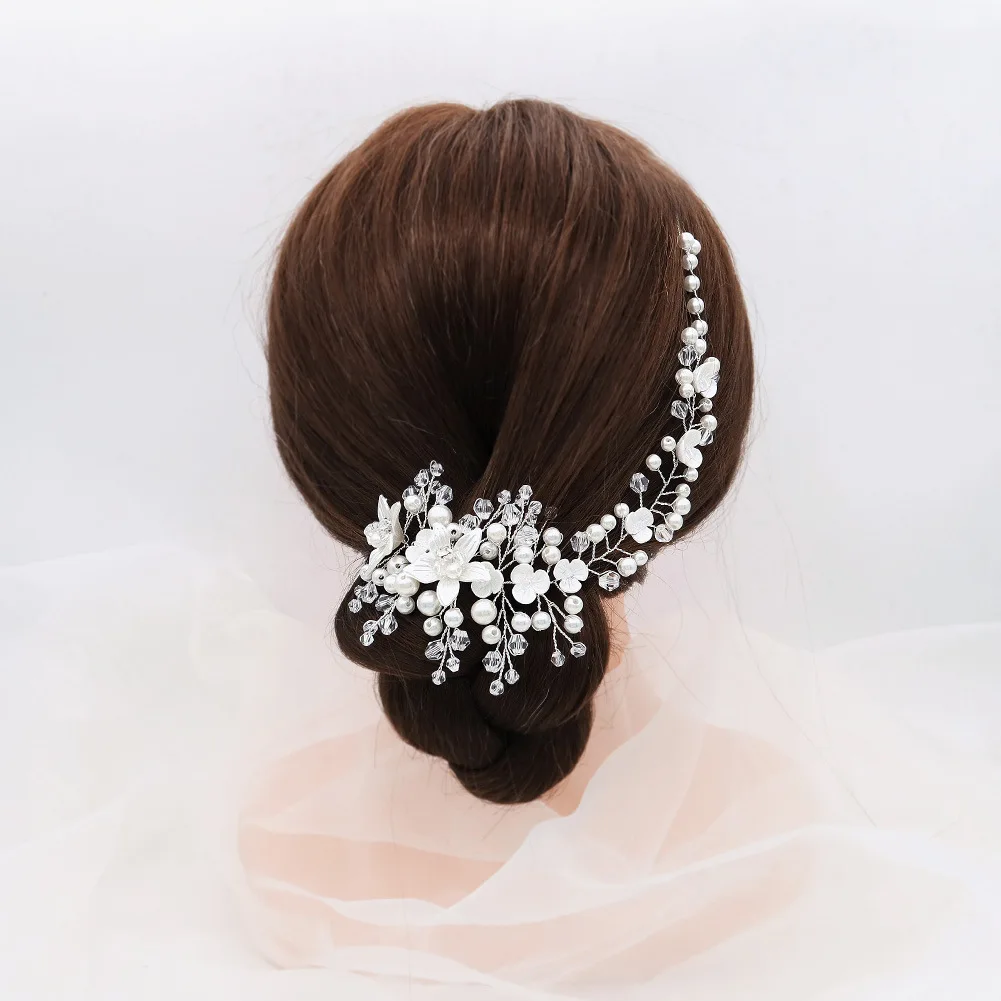 

2022New Bridal Wedding Tiara Flower Pearl аксессуары для волос CHD20713