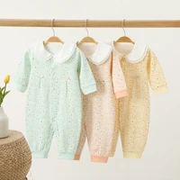 baby spring clothes long sleeved small floral baby jumpsuit newborn clothes romper romper