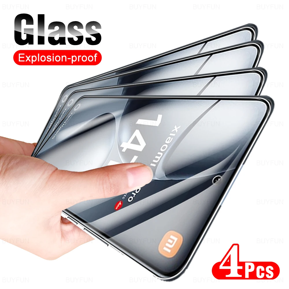 4 шт. для Xiaomi 14T Pro 13T 12T 11T 10T 9T Защитная пленка экрана xioami Xiaomi14TPro mi14T HD закаленная