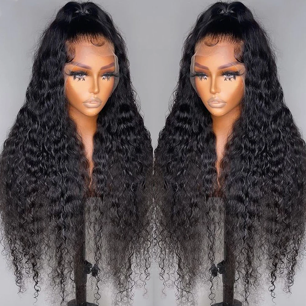 

Soft Natural Black Kinky Curly 26 Inches Long 180%Density Glueless Preplucked Lace Front Wig For Women BabyHair Daily Cosplay