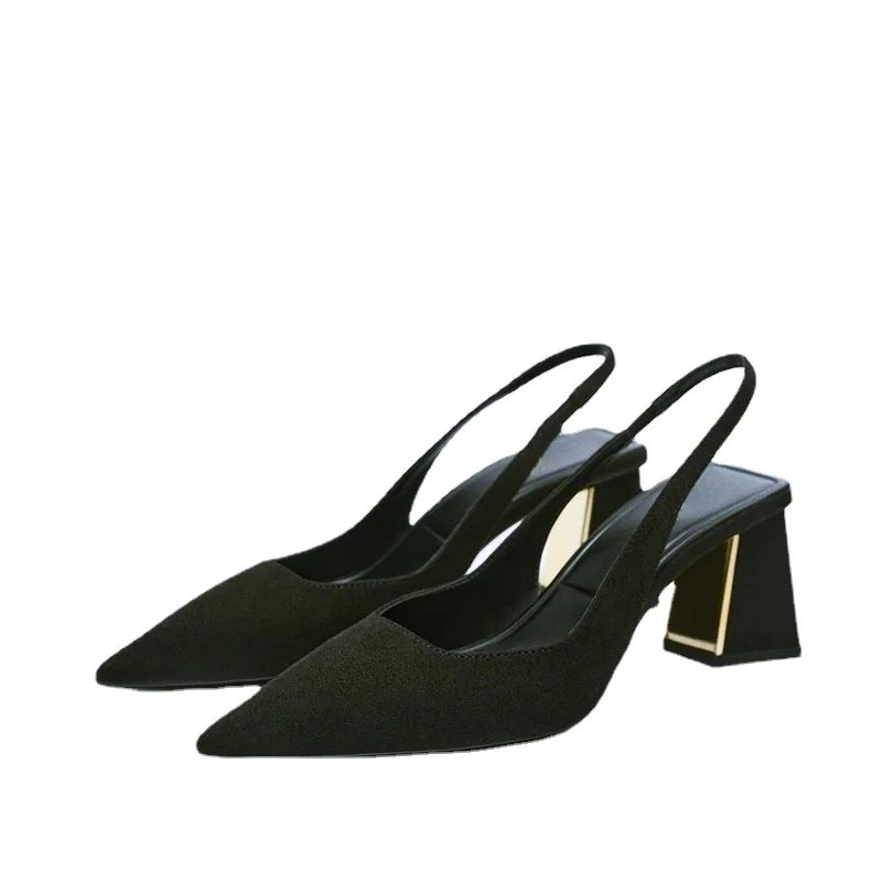 Сандалии на шпильке Traf женские простые пикантные туфли-лодочки заостренный