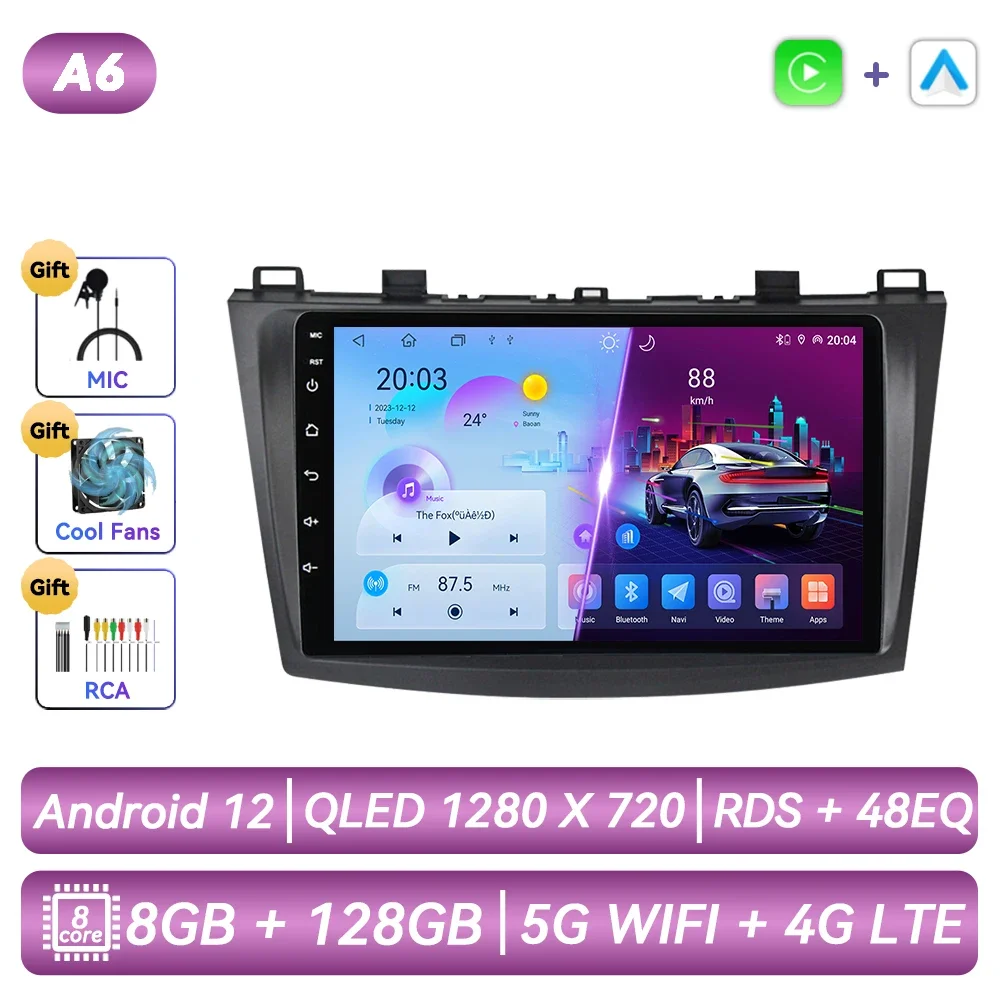 

Для Mazda 3 2010 2011 2012 2013 Android автомобильное радио мультимедийный видеоплеер GPS навигация Carplay автомобильный экран авто стерео