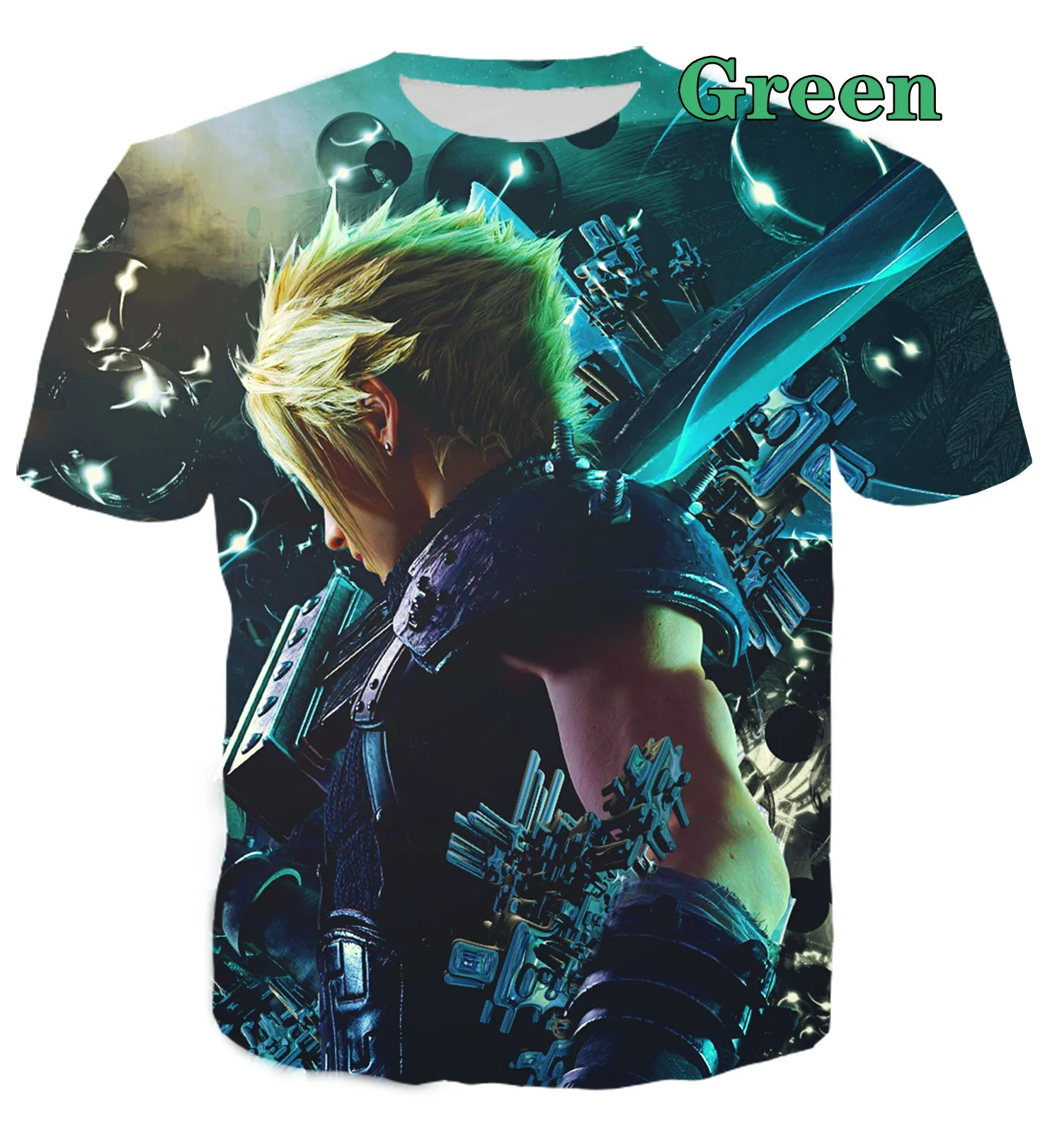 

Новинка, Мужская футболка с 3d-играми финал, фантастики VII, рубашка с короткими рукавами в стиле унисекс, забавная 3d футболка s