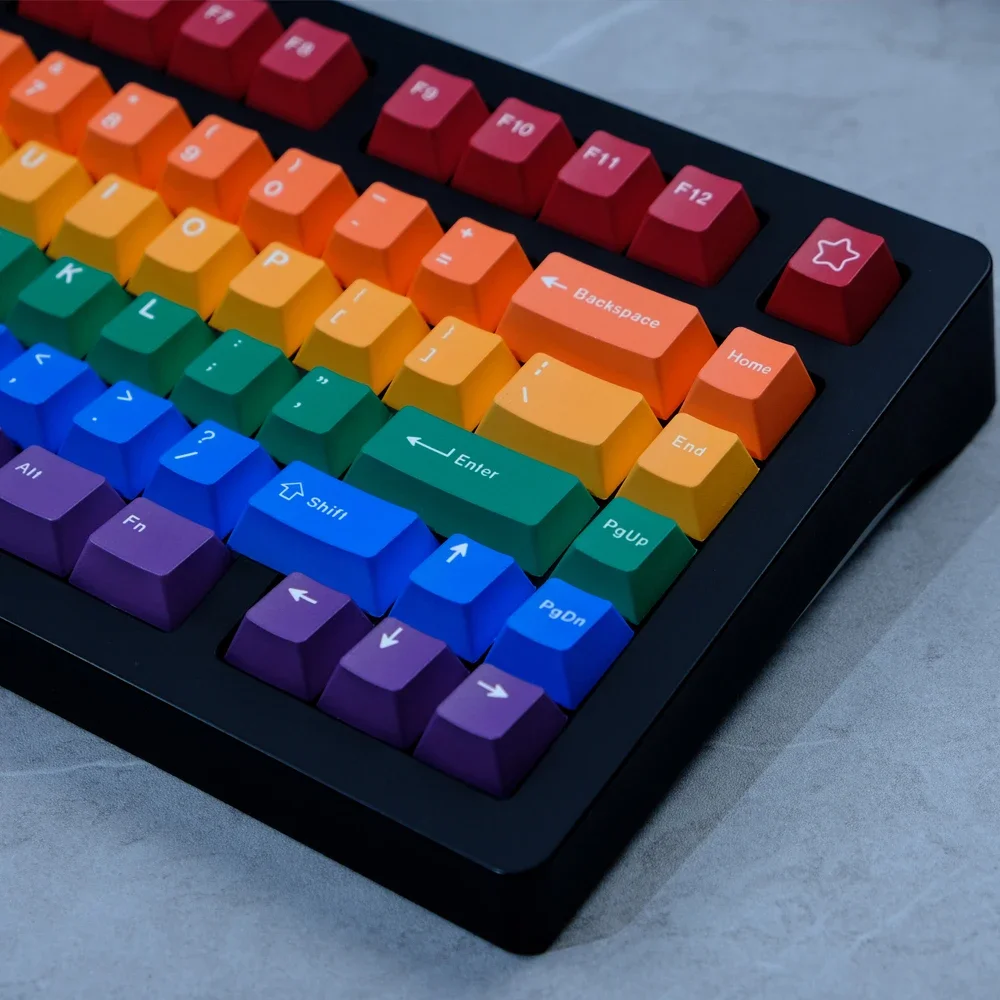 Фото Набор из 129 клавиш GMK Pride, профиль Cherry, PBT, 5-сторонняя сублимационная печать, светонепроницаемые кейкапы для клавиатур 61, 64, 68, 75, 84, 87, 96, 98, 104 №1