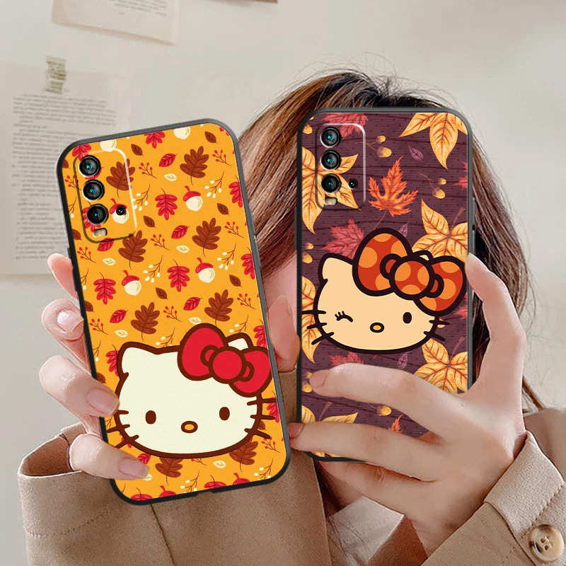

Japan Anime Hello Kitty Phone Case For Xiaomi Redmi 9 9T 9AT 9A 9C Note 9 Pro MAX 5G 9T 9S 10S 10 Pro MAX 10T 5G Coque Unisex