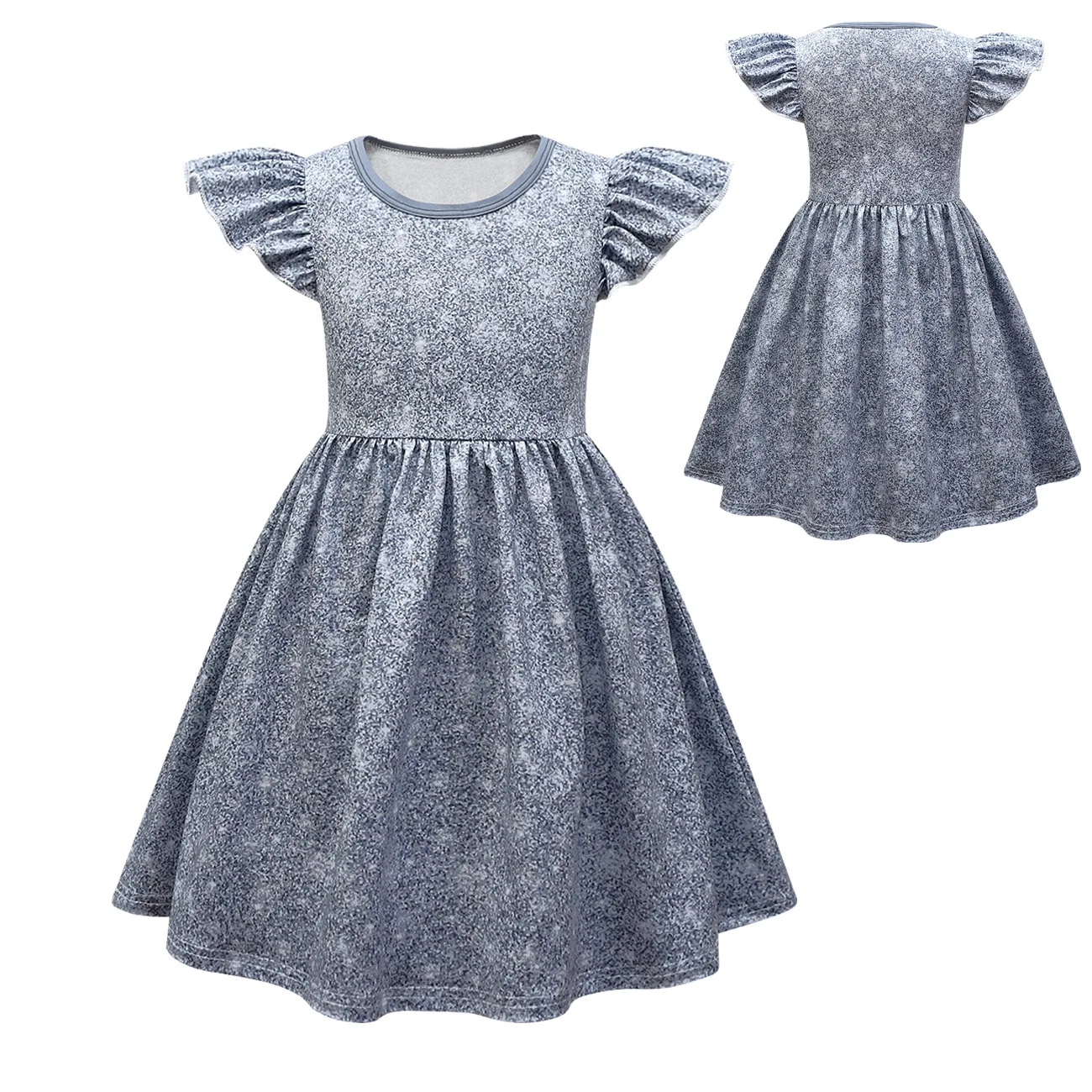 

Kids Summer Princess Dress for Girls Halloween Costume Flying Sleeve A-line Dresses Baby Girl Wedding Birthday Party Clothing