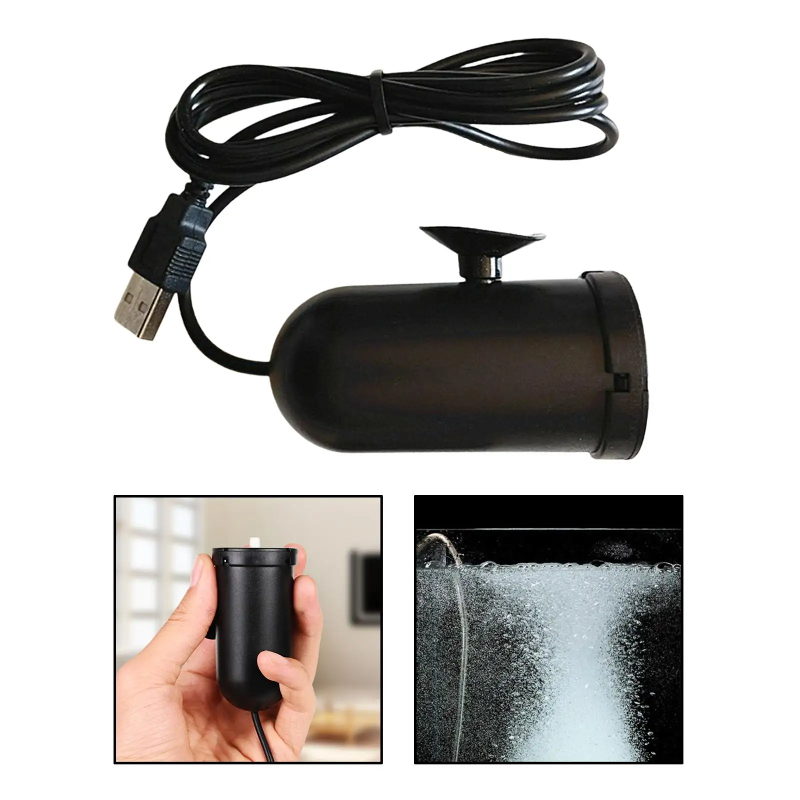 

Портативный USB кислородный воздушный насос для аквариума с присоской, энергосберегающий инструмент, беззвучный для аквариума, свежий и ярк...