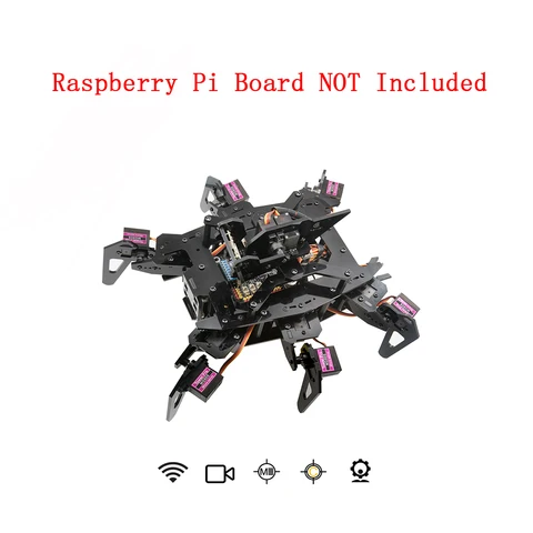 Набор роботов-пауков Adeept raspclaw Hexapod для Raspberry Pi, паровой гусеничный робот (плата Raspberry Pi не входит в комплект)