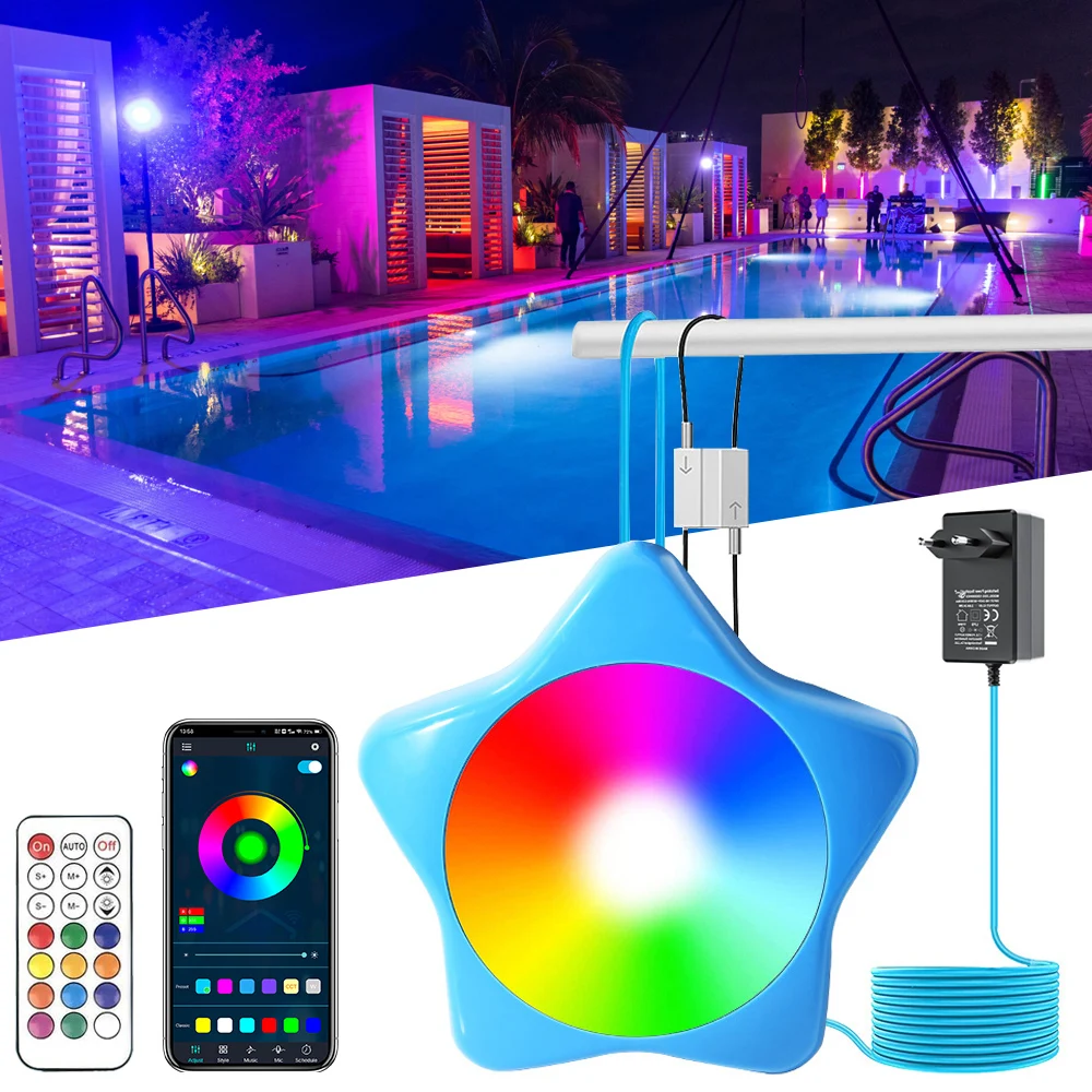 Погружной светодиодный подводный светильник 20 Вт RGB с регулируемой яркостью