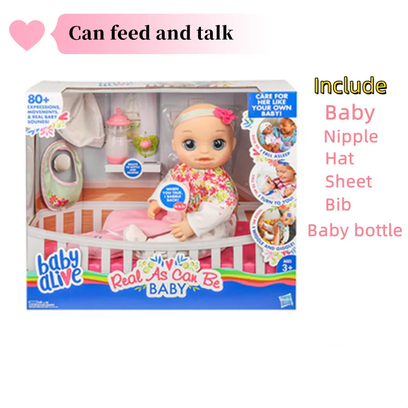 Hasbro Baby Alive Interactive Baby Reborn Doll Naughty Baby Caring Baby Girl Play House Doll  Play House Toys for Kids Gift Doll