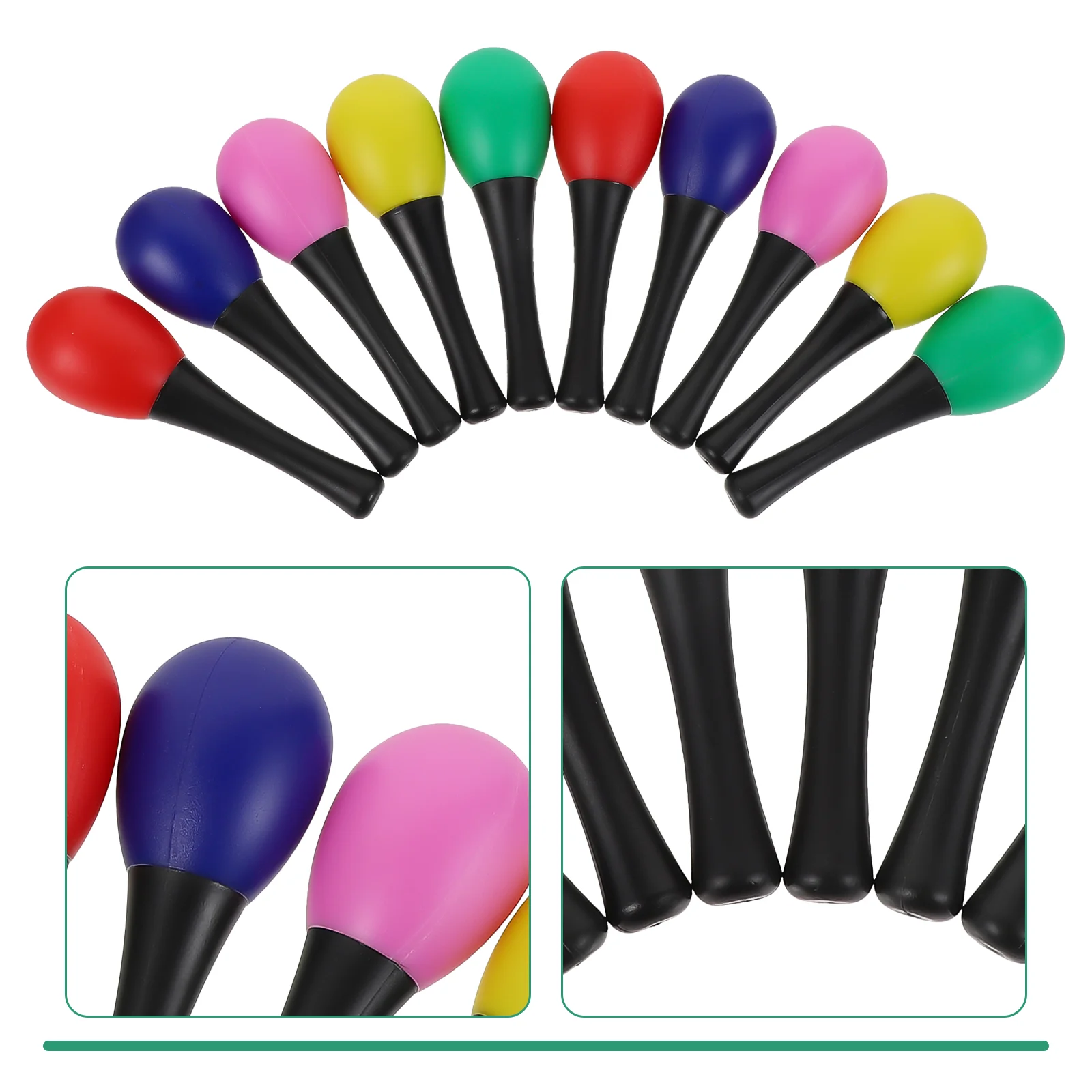 

10 Pcs Orff Maraca Musical Hammers Baby Wooden Toys Rocker Interesting Instrument Kids Useful Teaching Props Plastic Toddler