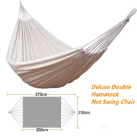 Double Hammock Boho Style Outdoor Camping Canvas Hammock Hanging Swing Bed Net Chair for Patio Travel Hiking Dropshipping