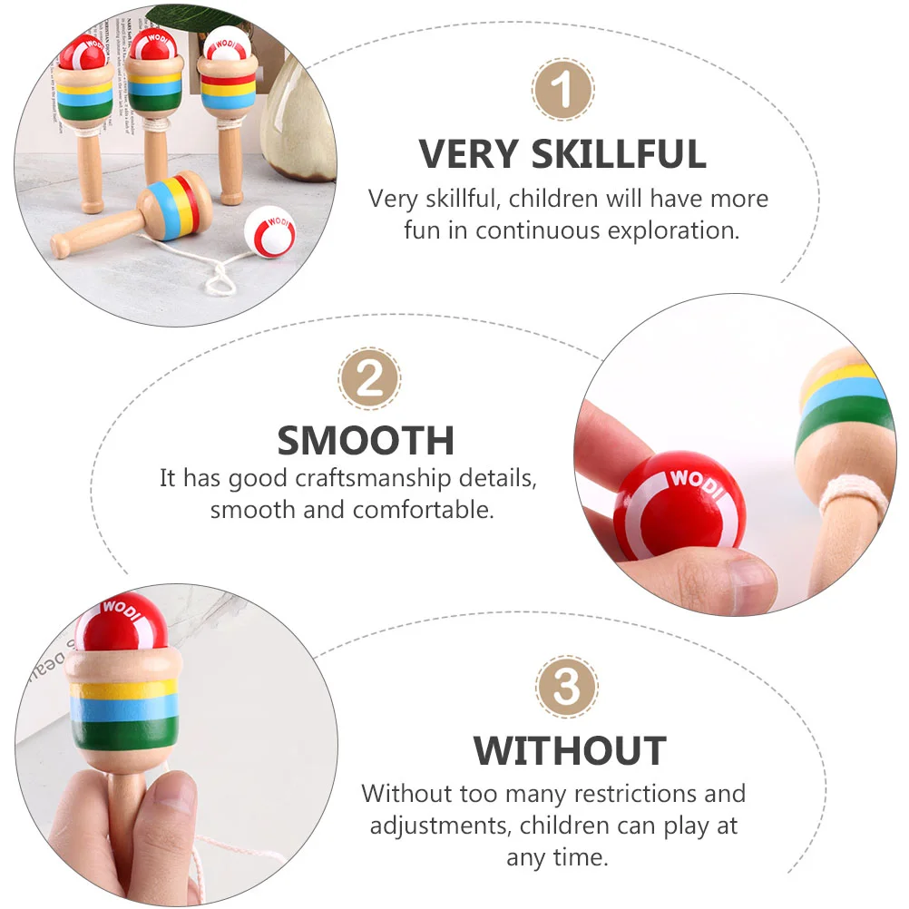 4 шт. мини-деревянная игрушка-мяч для ограждения на чашку игрушки Кендама и игры
