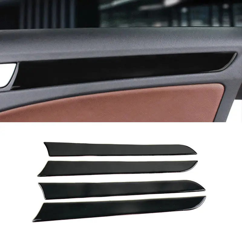 

Для Audi A4 B8 A5 2010 2011 2012 2013 2014 2015 2016 Piano Black 4 шт. Накладки на внутреннюю дверь автомобиля, оконную панель
